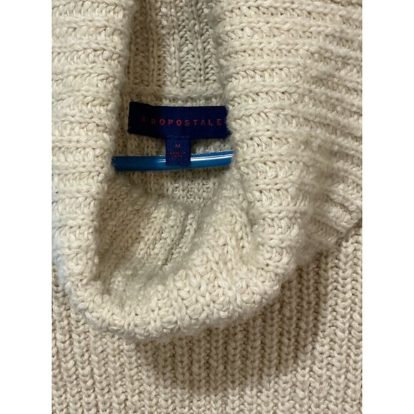 Aeropostale Womens Knit Sleeveless Turtleneck Sweater Beige Size M - Picture 5 of 7